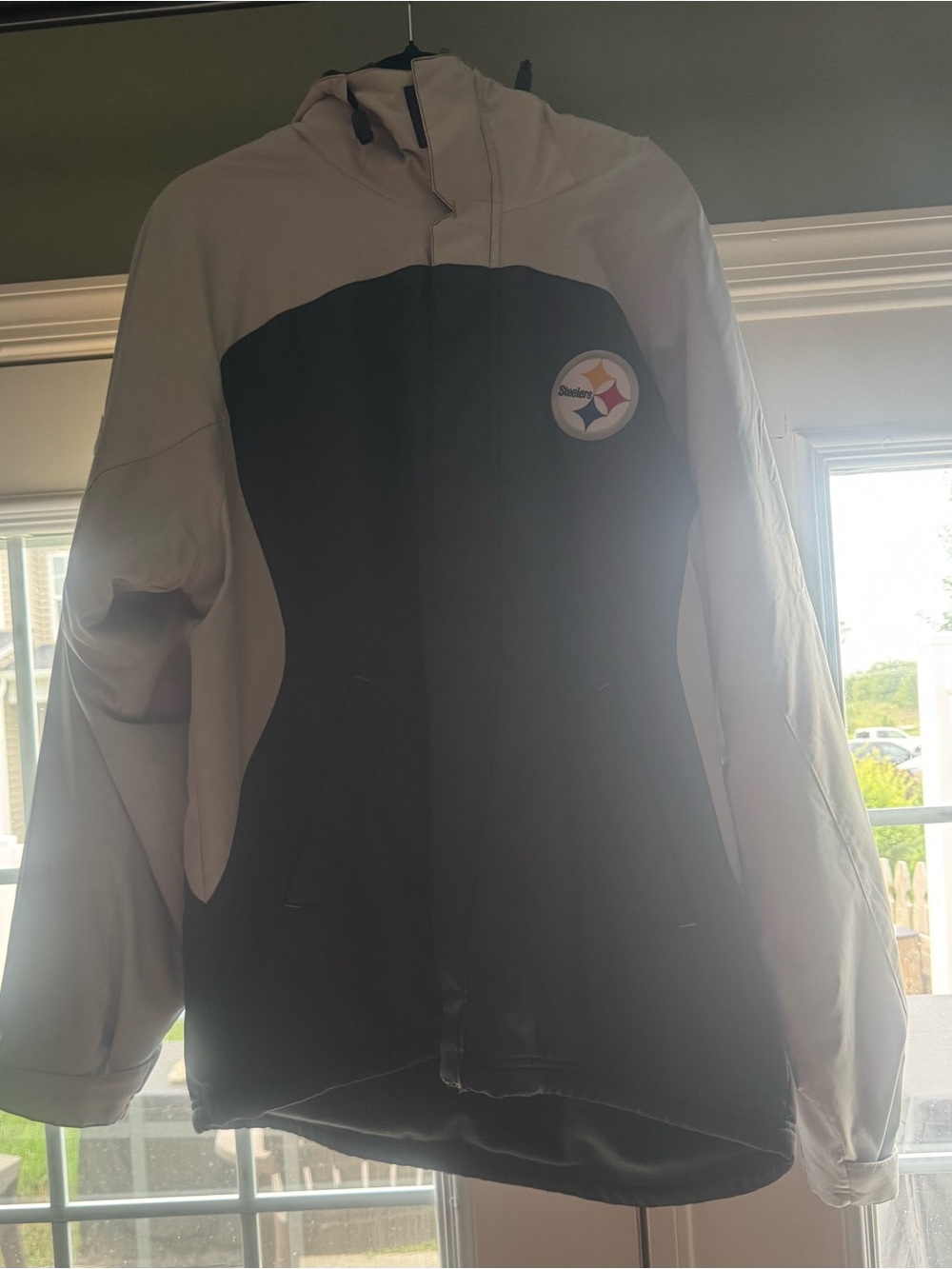 Men’s Steelers Black and Light Grey Jacket